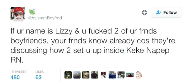 Guy openly warns serial boyfriend snatcher about to be disgraced in Lagos